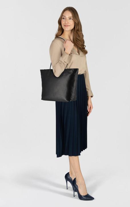 Produktbild Greenburry Pure Black Shopper Tasche Leder 35 cm Laptopfach (14 l)