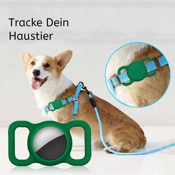Produktbild Ueli Express Silikon Hunde und Katzen Halsband Halterung für Apple AirTag Schwarz
