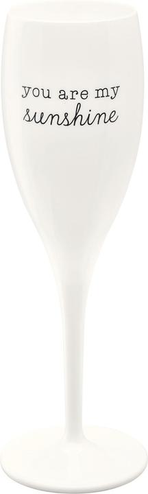 Produktbild Koziol Sektglas 100 ml mit Druck CHEERS No. 1 SUNSHINE (10 cl, 1 Gläser, Sektgläser)