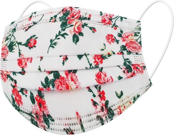 Produktbild Timask Einweg-Mundschutz Frühling (50 Stk) (Typ IIR, 50 x)