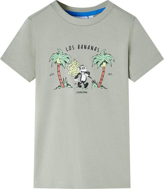 VidaXL Kinder-T-Shirt Helles Khaki 128,Material: 100 (128)