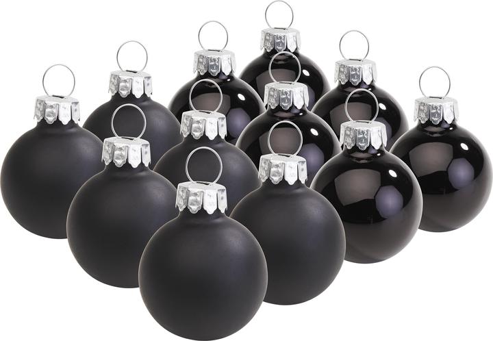 VBS Weihnachtskugeln "Mini" aus Kunststoff, Ø 3 cm (12 -teilig)