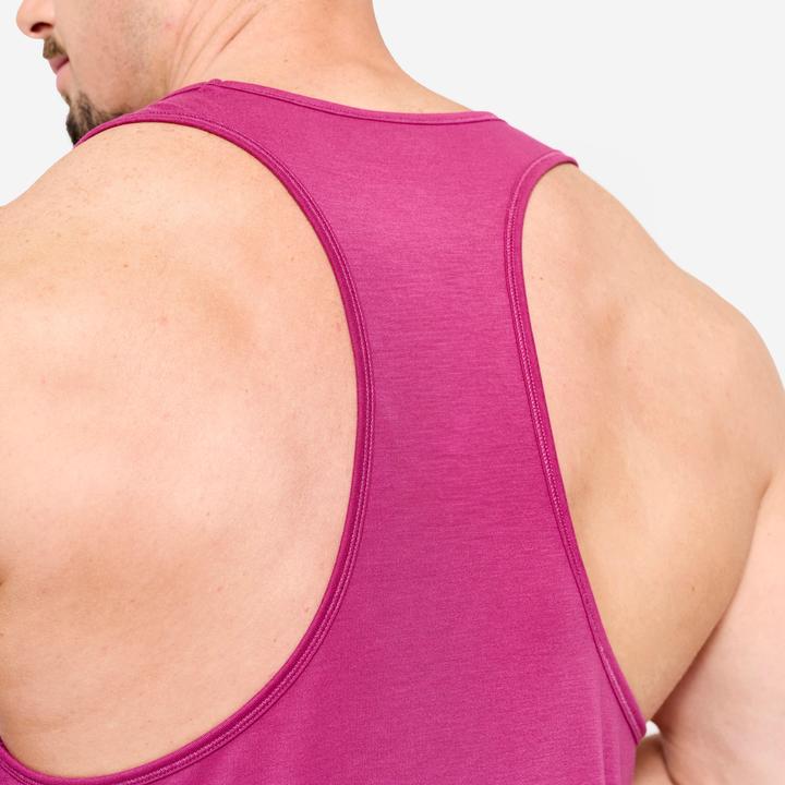 Actual product image Domyos Tank Top Stringer Herren Schwimmerrücken - lila (L)