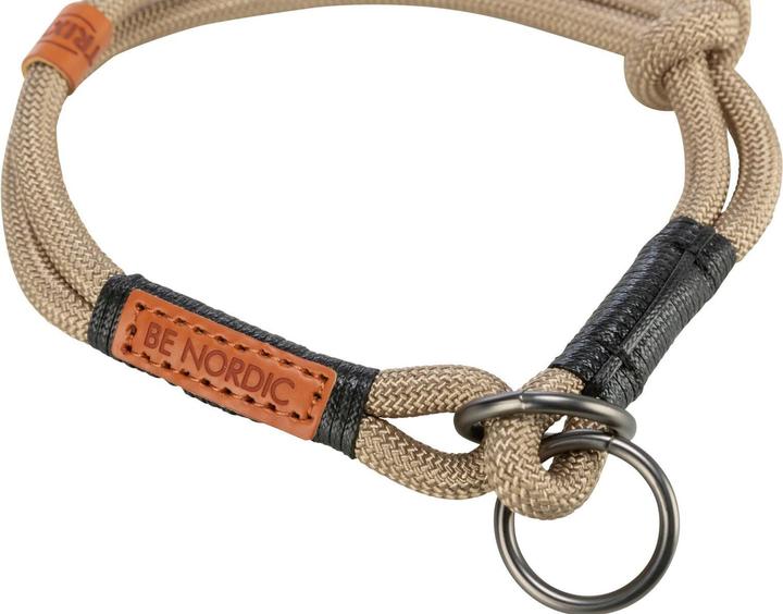 Produktbild Trixie BE NORDIC Zug-Stopp-Halsband M, 45 cm, Sand/Schwarz (M, Hund)