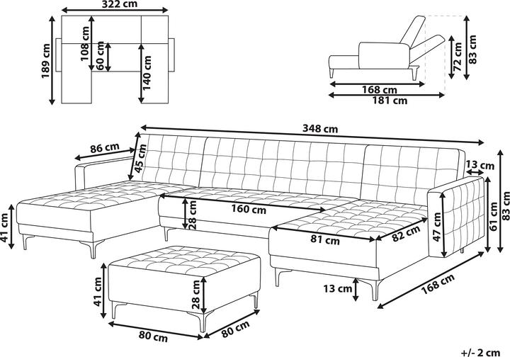 Actual product image Beliani Aberdeen (Sofa landscape)
