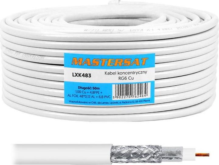 Produktbild Lasmex Koaxialkabel 1Cu 48x0,12AL 50m (Antennenkabel)