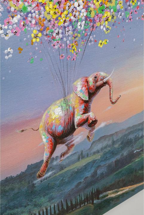 Produktbild Kare Design Leinwandbild Flying Elephant At Night 120x160cm (120 x 160 cm)
