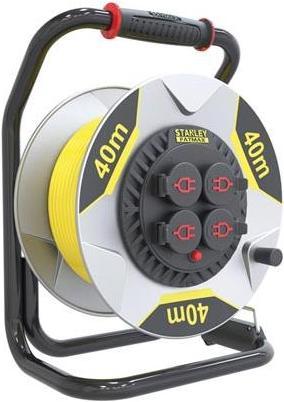 Velleman FATMAX PROFESSIONAL NEOPRENE CABLE REEL WITH ANTI-TWIST SYSTEM - 40 m - 3G2.5 - 4 SOCKETS (40 m, 3.50 mm²)