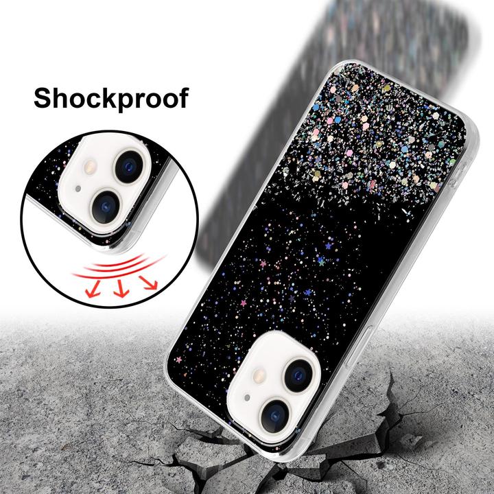 Image du produit Cadorabo Couverture TPU paillettes scintillantes (Apple iPhone 12 mini)