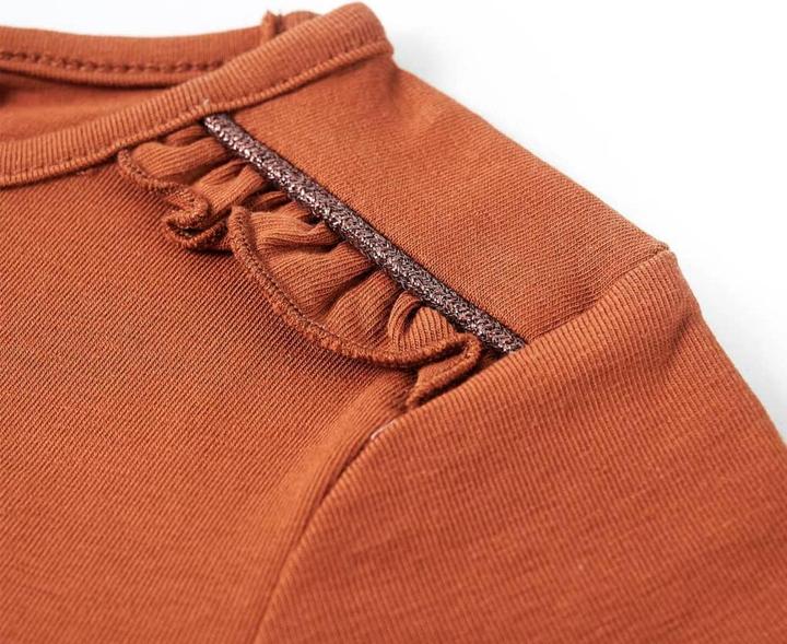 Immagine prodotto VidaXL Camicia da bambino a maniche lunghe Cognac 128,Materiale: 95 % cotone. 5 (128)