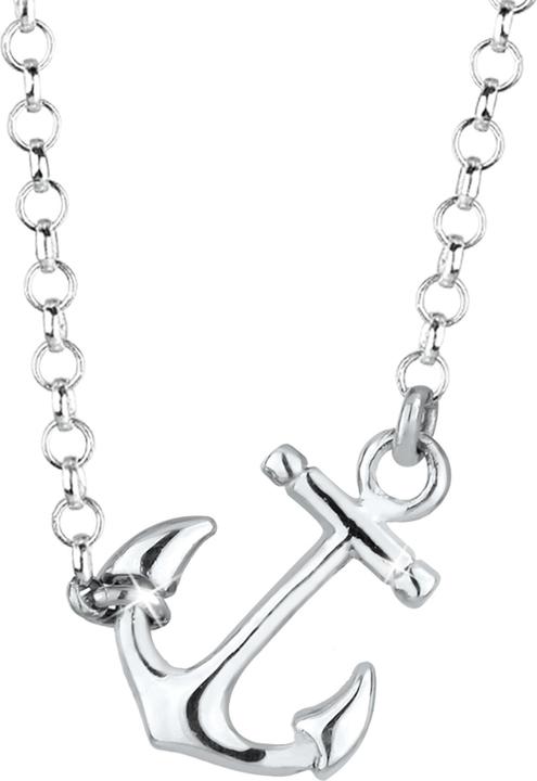 Elli mit Anker Anhänger (925 Silber, 45 cm)