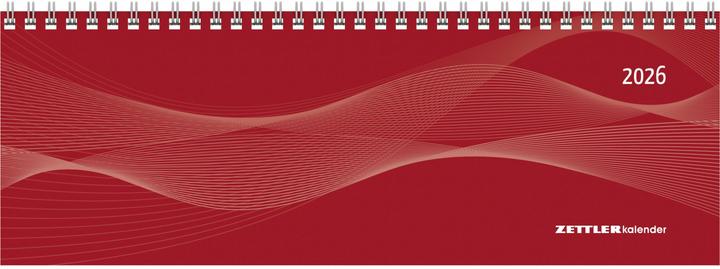 Actual product image Tisch-Querkalender Profi rot 2025 - Büro-Planer 29,7x10,5 cm - Tisch-Kalender - 1 Woche 2 Seiten - (Hardcover, German)
