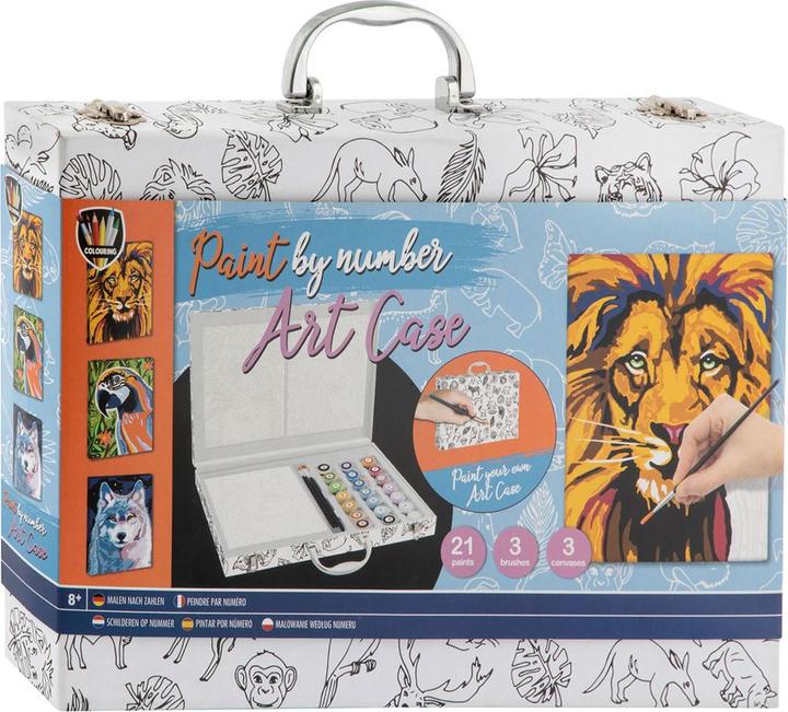 Grafix Paint-by-numbers animal colouring set, 27 pieces.