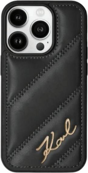 Image du produit Karl Lagerfeld KLHCP13MPQDSMGK iPhone 13 6.1" czarny/black hardcase Diagonal Quilted Script (Apple iPhone 13)