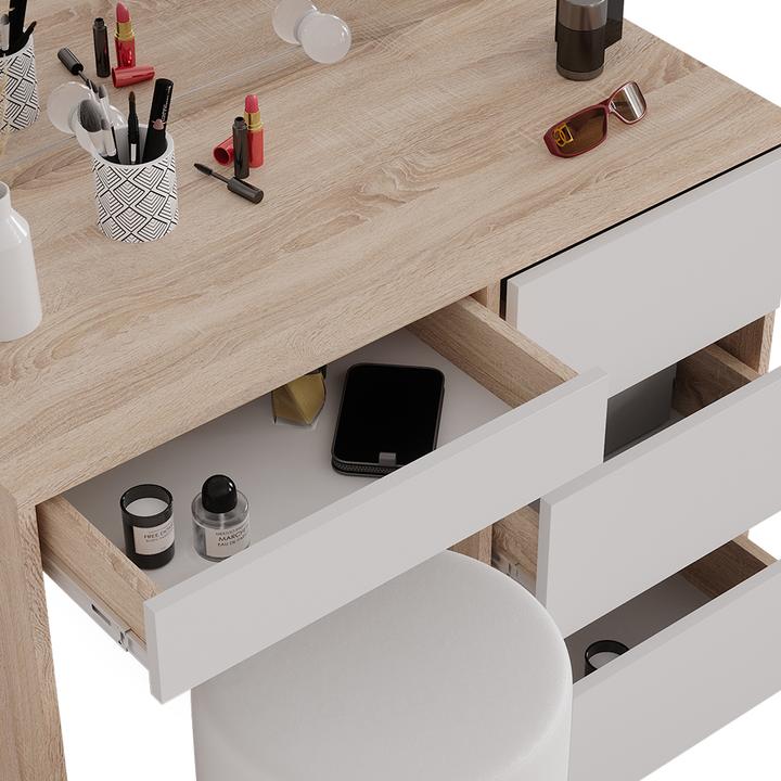 Produktbild Vicco Sherry mit Hocker und Beleuchtung (90 x 75 x 40 cm)