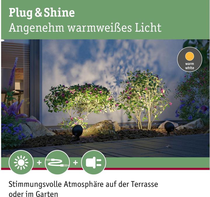 Actual product image Paulmann Outdoor Plug & Shine Spot Kikolo (640 lm, IP65)