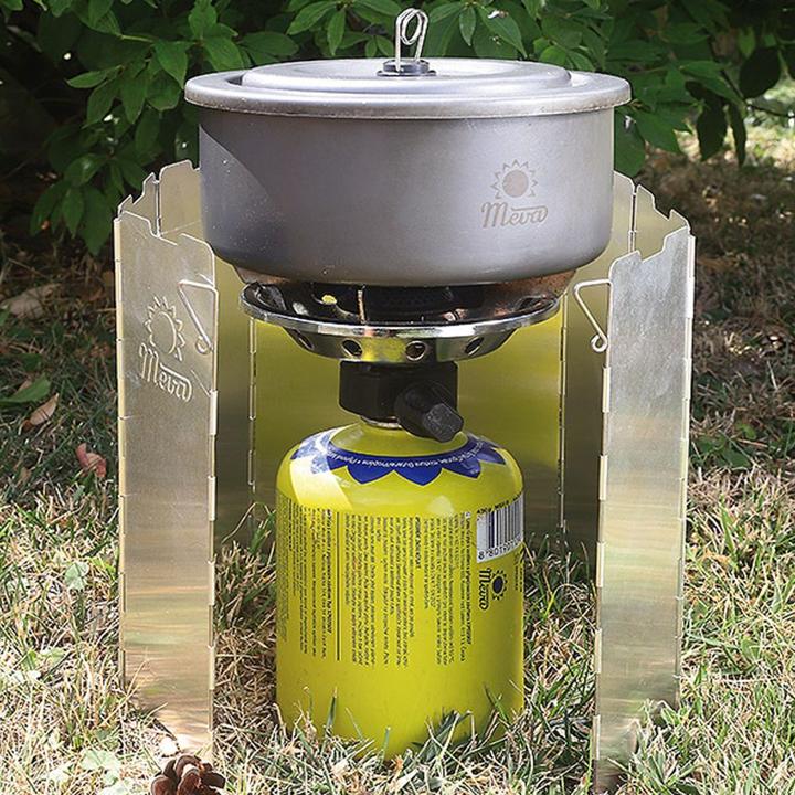 Actual product image Meva Wind shield for a camping stove burner - silver