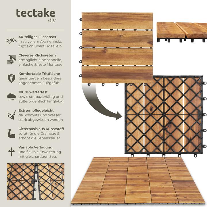 Produktbild tectake Tabula (40 x, 31 x 31 cm)