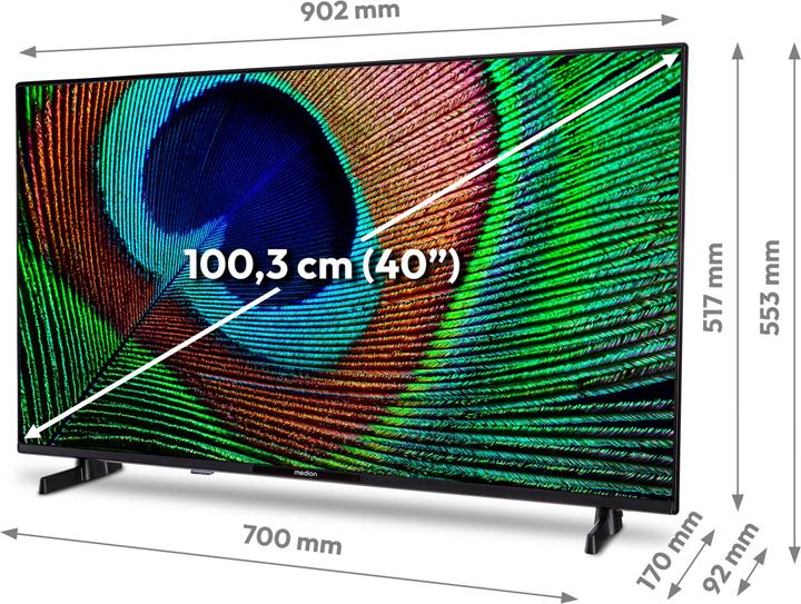 Image du produit Medion LIFE P14031 (MD 29242) Téléviseur Android™ (40", LCD, Full HD)