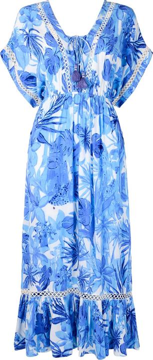 Joe Browns Petite Tropical Print Kimono Sleeve Boho Tassel Maxi Dress