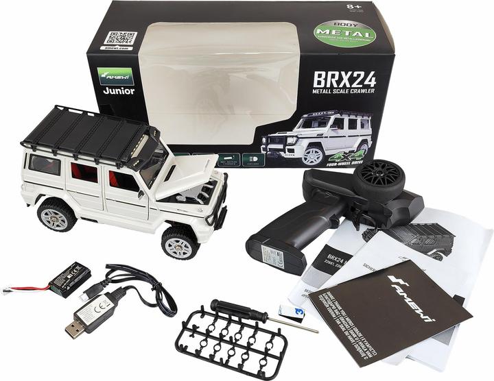 Actual product image Amewi BRX24 Metal Scale Crawler 4WD 1:24 RTR white (RTR Ready-to-Run)