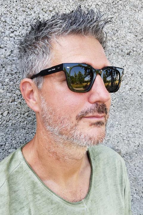 Immagine prodotto James Dixon Schwarz/Grau – Milton – Quadratisch – Acetat – Sonnenbrille