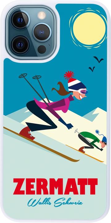 Produktbild PhoneLook Hülle Silikon weiss Zermatt Ski Downhill (Apple iPhone 12)
