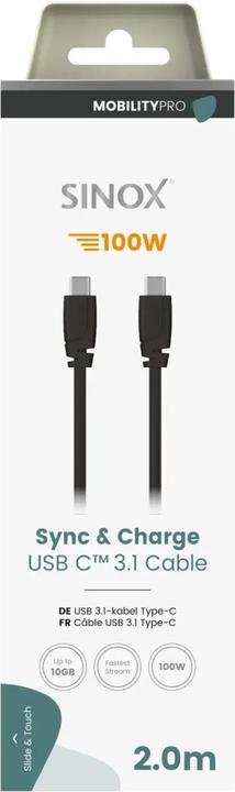 Image du produit Sinox SXI06362 (2 m, USB 3.2 Gen 2, 10 W)