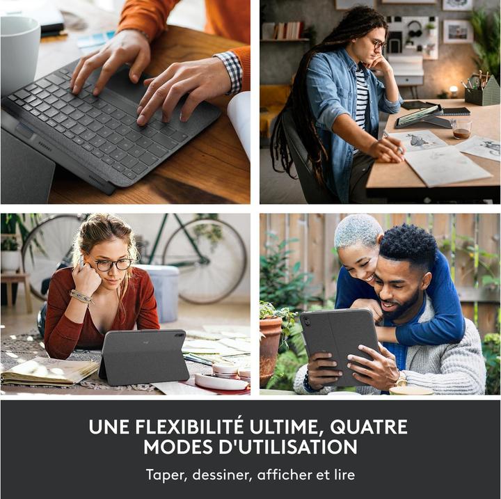 Image du produit Logitech Combo Touch Pour Ipad (10th Gen) (CH, iPad 2022 (10e génération))