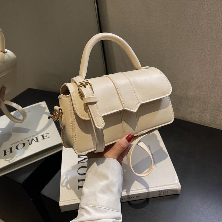 Immagine prodotto Only-Bags.Store Borsa a tracolla strutturata in tinta unita, borsa con manico superiore in tinta unita, borsa in