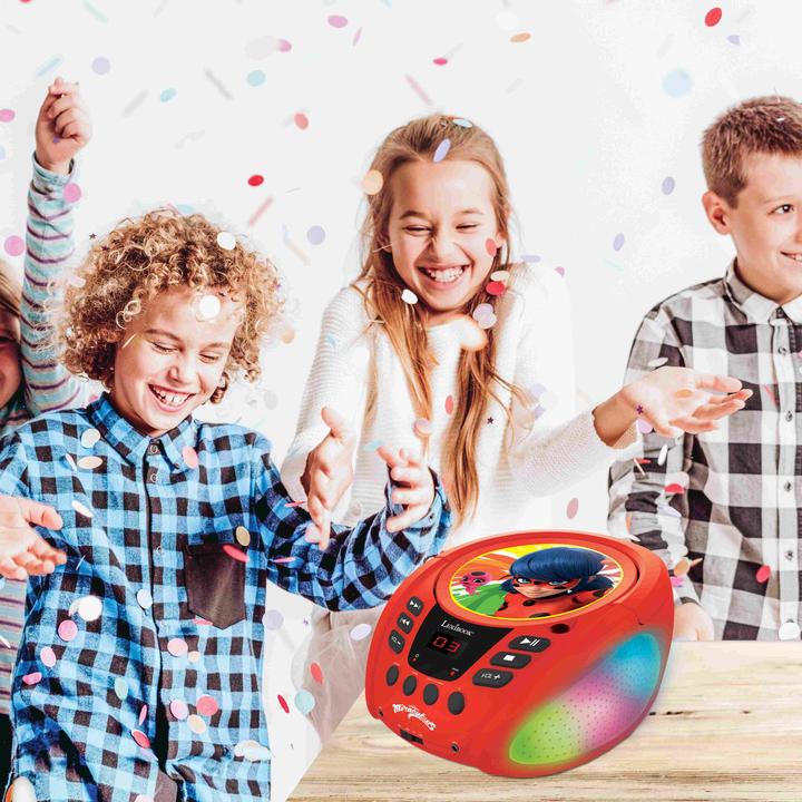 Actual product image Lexibook Miraculous Bluetooth CD Player with Light Effects