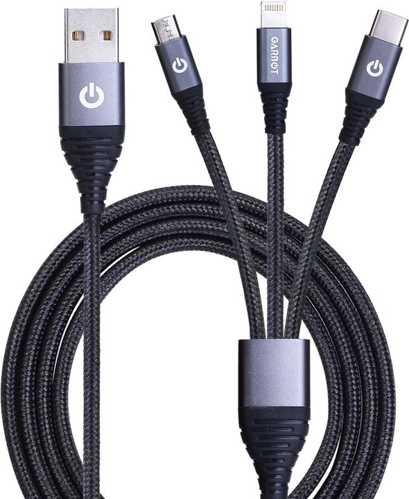 Garbot 3 in 1 Multi-Ladekabel (1.20 m, USB 2.0)