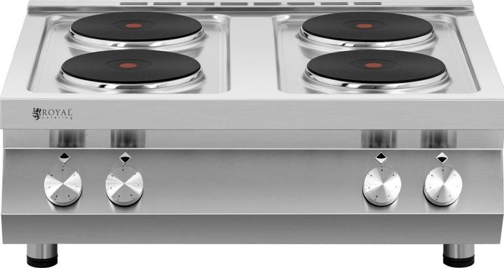 Produktbild Royal Catering Gewerbeherd Elektroherd Gastronomieherd Elektroherd Gastro 10.400 W 4 Platten