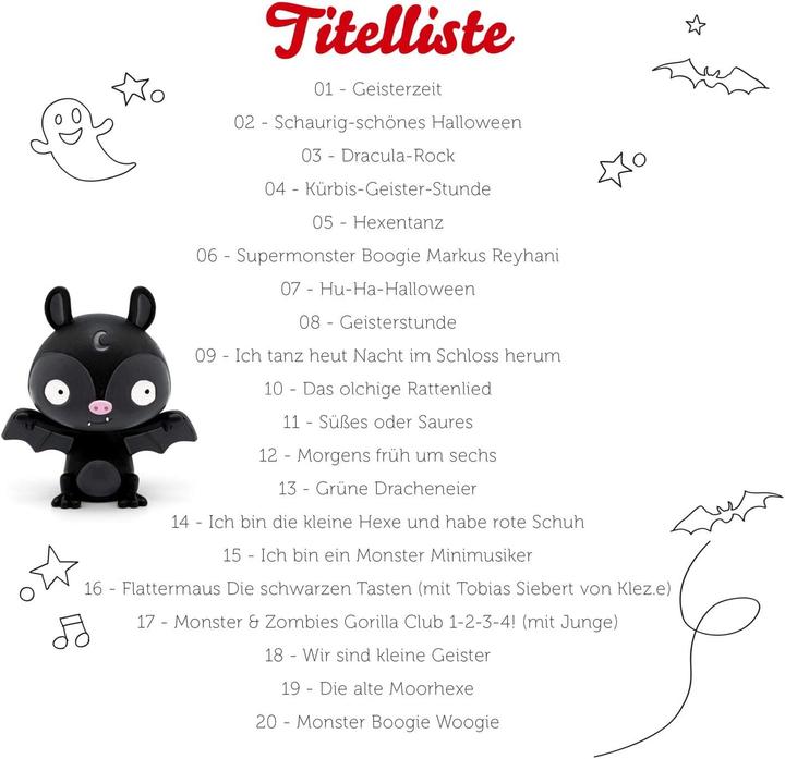 Actual product image Tonies Favourite Children's Songs Halloween Spook (German)