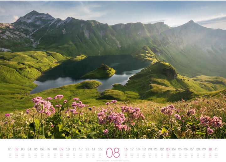 Actual product image Naturparadies Alpen Kalender 2026 (54 x 42 cm, Hardcover, English, French, German)