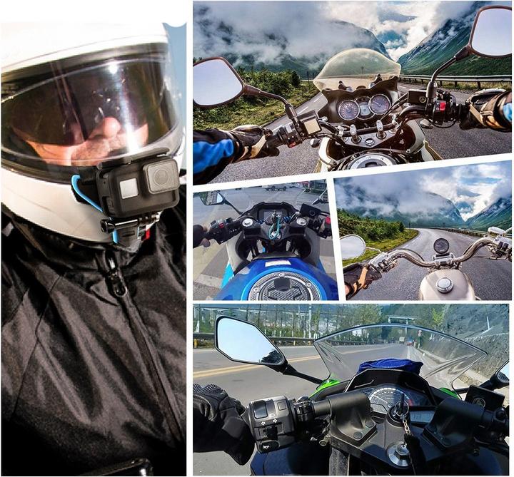 Actual product image Shoot GoPro motorbike helmet mount with quick-release fastener (Hero 9 Black, Hero 5 Black, Hero 6 Black, Hero 7 Black, Hero 11 Black, Hero 13 Black, Hero 10 Black, Hero 12 Black, Hero 8, Hero 4, Hero 3, Hero 2, Hero)