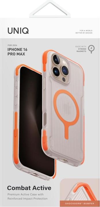 Produktbild Uniq Combat Active Magclick Charging Case for iPhone 16 Pro Max - Orange (Apple iPhone 16 Pro Max)