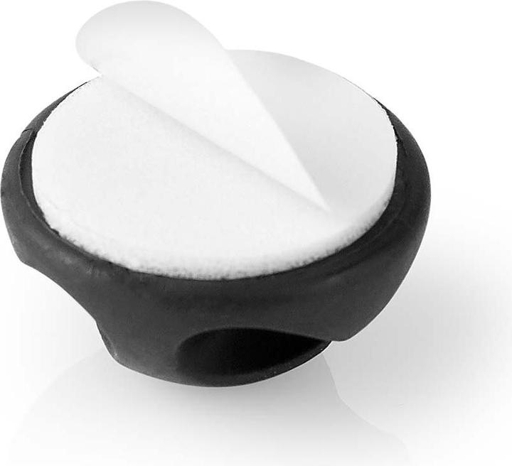 Produktbild Nedis Kabelmanagement Kabelclip Gesperrt 6 Stück max. Kabeldicke: 5 mm Silikon 20 mm Schwarz