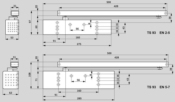 Produktbild Dormakaba Türschliesser TS 93 G Contur Design (Indoor)