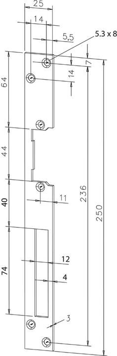 Produktbild effeff Flachschliessbleche für Türöffner (Schliessblech)