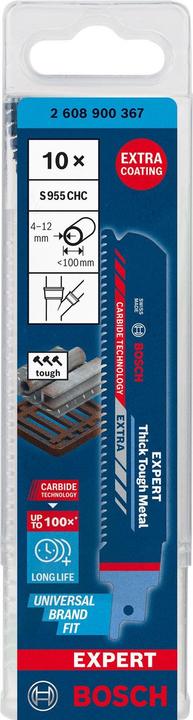 Immagine prodotto Bosch Professional Zubehör Lama per sega alternativa EXPERT 'Thick Tough Metal' S 955 CHC, 10 pezzi