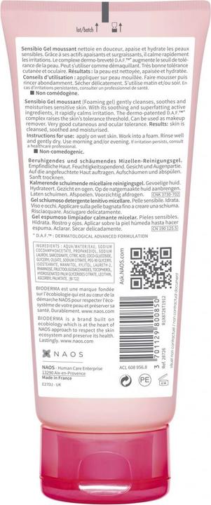 Image du produit Bioderma Sensibio gel moussant gel (Mousse, 100 ml)