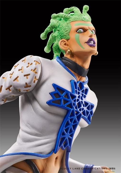 Actual product image Medicos Entertainment JoJo's Bizarre Adventure Part 5 Golden Wind Statue Legend PVC Statue Cioccolata 17 cm