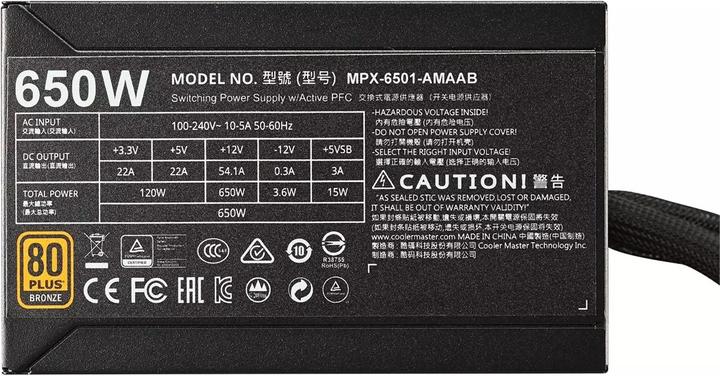 Immagine prodotto Cooler Master MasterWatt (650 W)