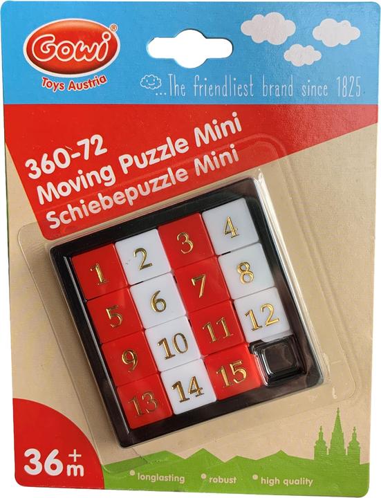 Actual product image Gowi number slider puzzle small (German)