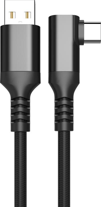 Fuj Tek USB-C to USB-A Cable, 1 m, Black (1 m, 60 W)