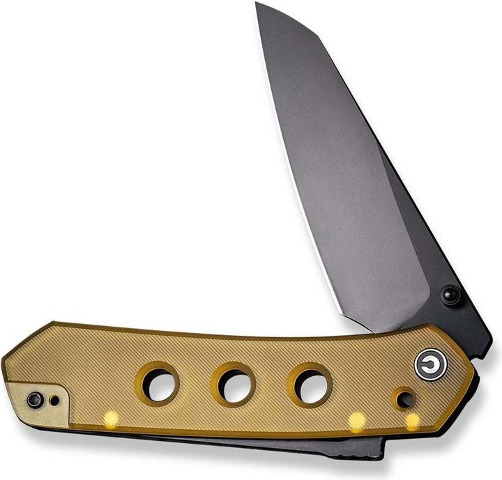 Actual product image Civivi Vision FG Ultem Amber & Black (9 cm)