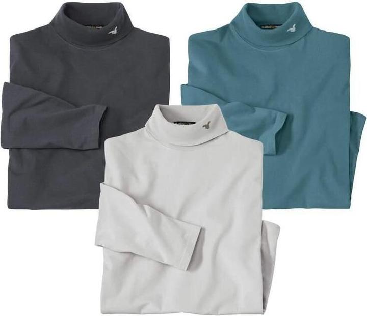 Actual product image Atlas For Men Mens Roll Neck Top (Pack of 3) (XXL)