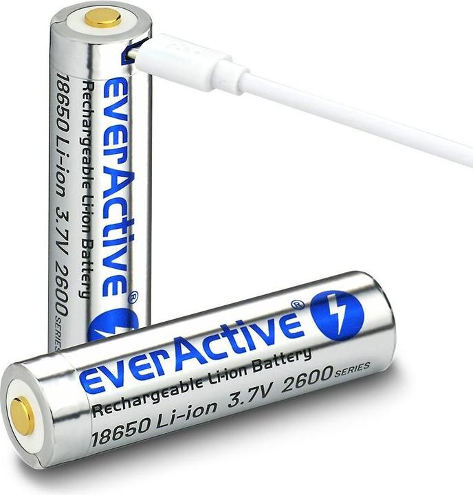 Image du produit Everactive ACCUMULATEUR 18650 3 7V LI-ION 2600MAH MICRO USB ZABEZPIECZENIEM BOX EV18650-2 (1 pcs, 18650, 2600 mAh)