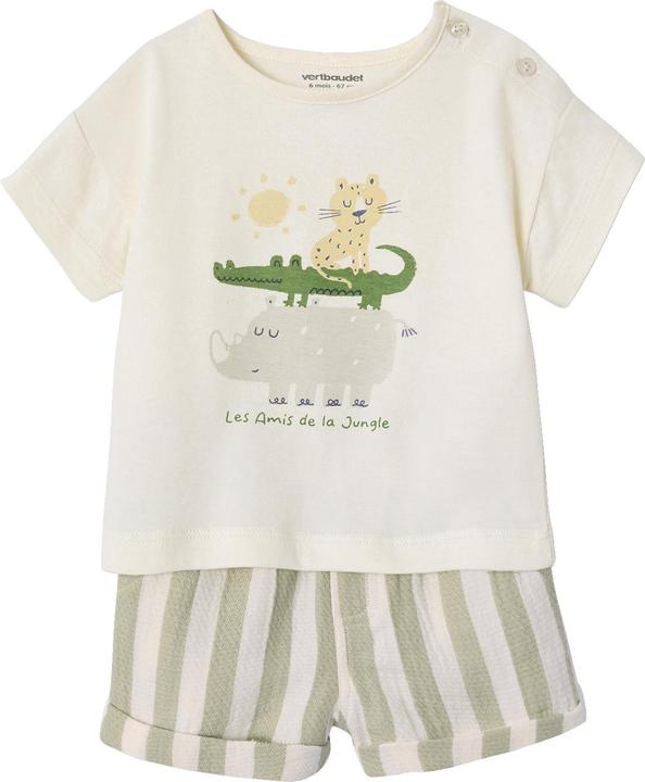 Actual product image Vertbaudet Baby-Set: T-Shirt & Shorts mit Streifenmuster (62)